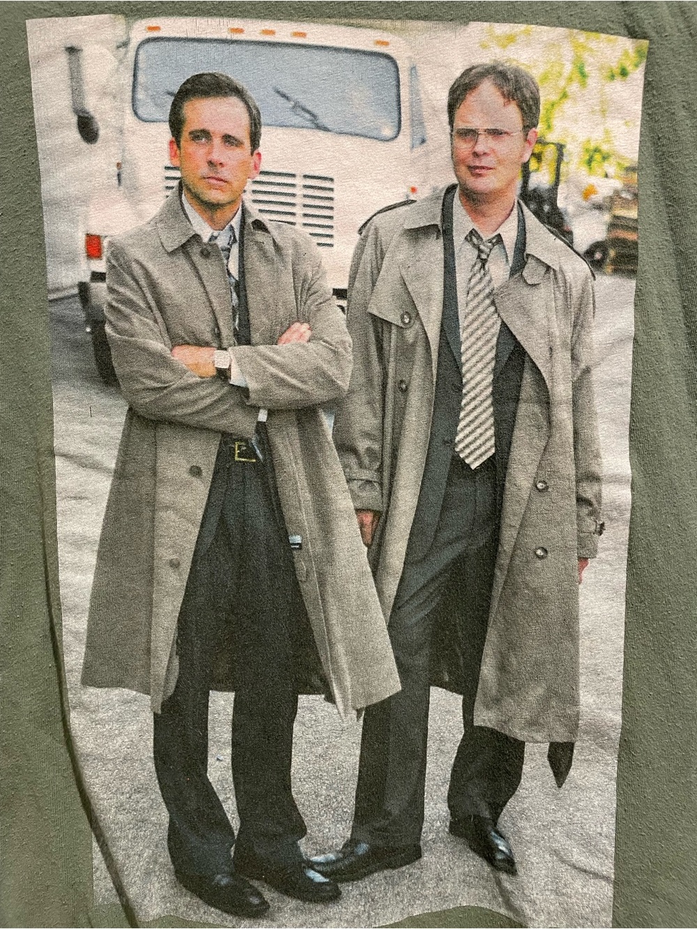 Old Navy The Office Graphic T Shirt Mens Small Green Michael Dwight Photo - Picture 4 of 6